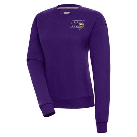 Women's Antigua  Purple Minnesota Vikings Victory Pullover Sweatshirt