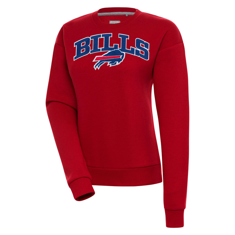 Women's Antigua  Red Buffalo Bills Victory Chenille Pullover Sweatshirt