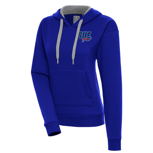 Women's Antigua  Royal Buffalo Bills Victory Pullover Hoodie