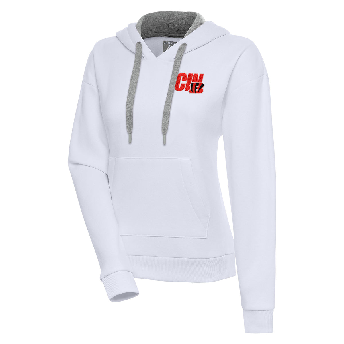 Women's Antigua  White Cincinnati Bengals Victory Pullover Hoodie