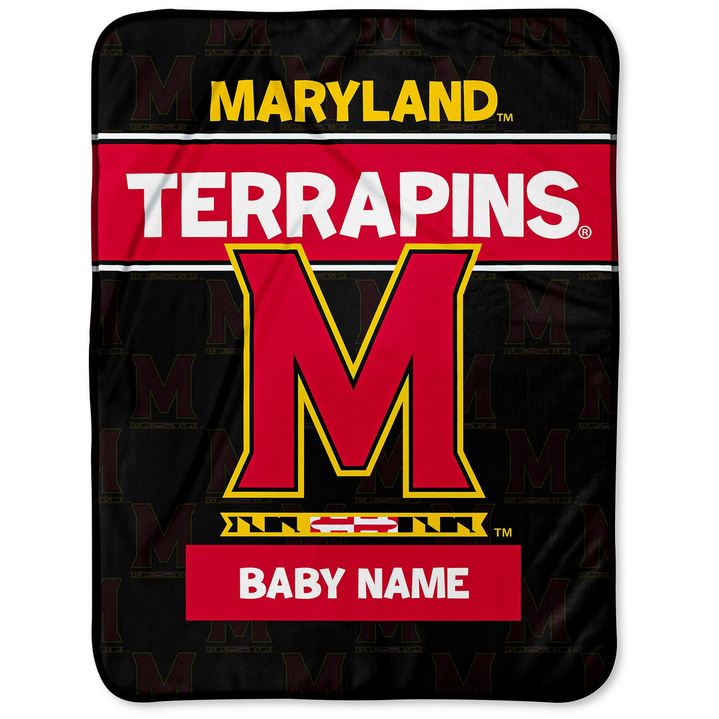 Chad & Jake Maryland Terrapins  30" x 40" Personalized Baby Blanket