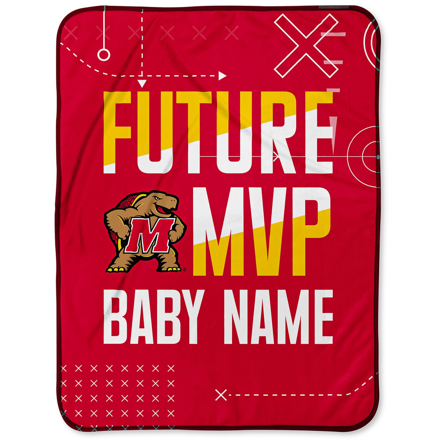 Chad & Jake Maryland Terrapins  30" x 40" Personalized Baby Blanket