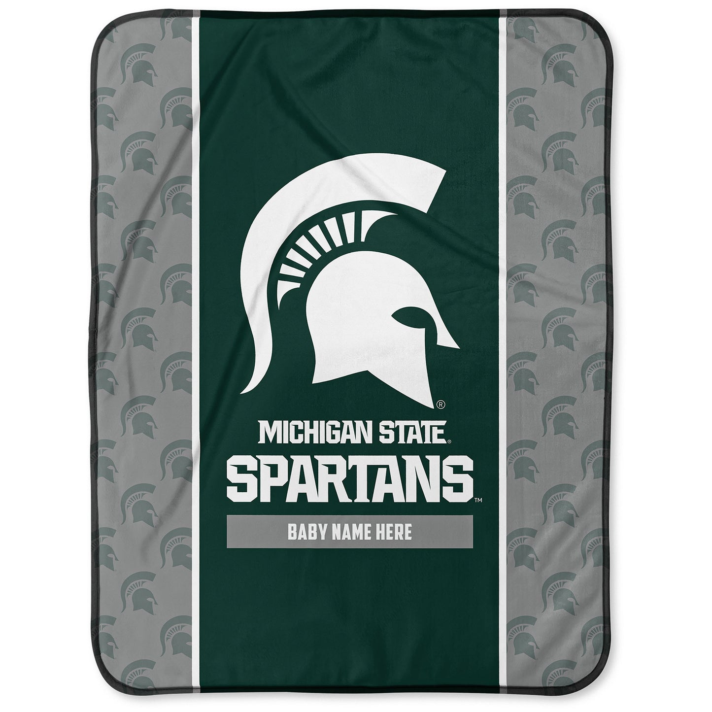 Chad & Jake Michigan State Spartans  30" x 40" Personalized Baby Blanket
