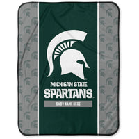 Chad & Jake Michigan State Spartans  30" x 40" Personalized Baby Blanket