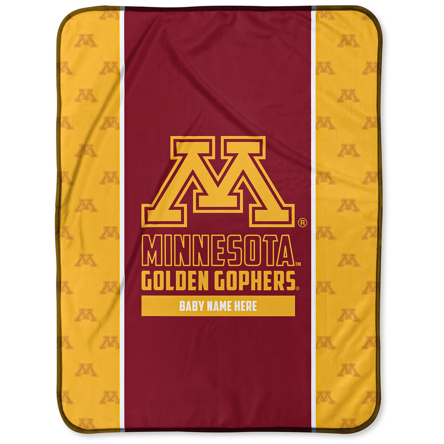 Chad & Jake Minnesota Golden Gophers  30" x 40" Personalized Baby Blanket