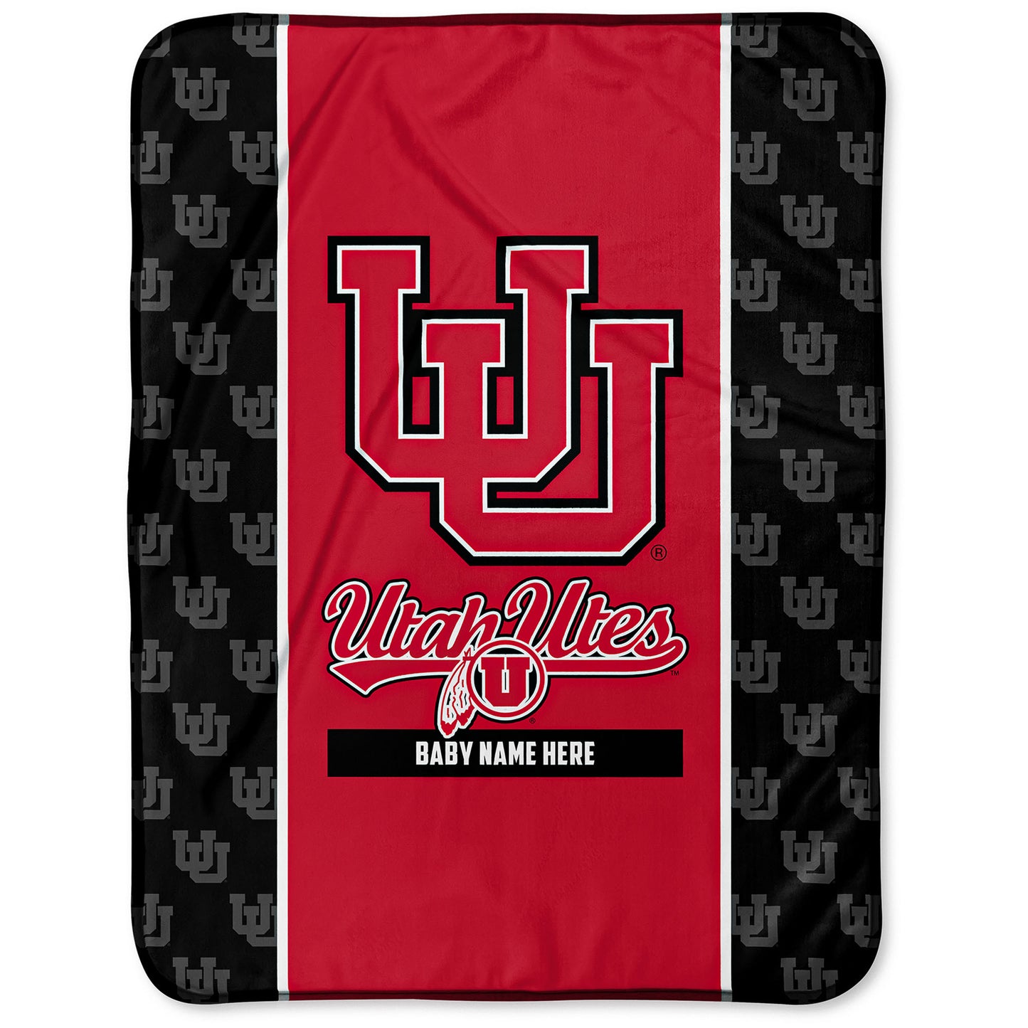 Chad & Jake Utah Utes  30" x 40" Personalized Baby Blanket