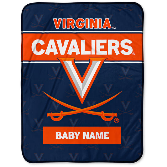 Chad & Jake Virginia Cavaliers  30" x 40" Personalized Baby Blanket