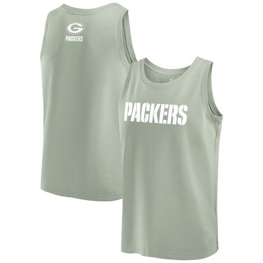 Men's Fanatics Light Green Green Bay Packers Elements Tank Top