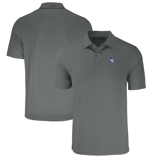 Men's Cutter & Buck Gray Northwestern Wildcats Big & Tall Forge Eco Stretch Recycled Polo