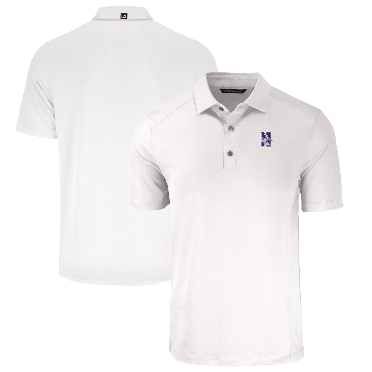 Men's Cutter & Buck White Northwestern Wildcats Big & Tall Forge Eco Stretch Recycled Polo