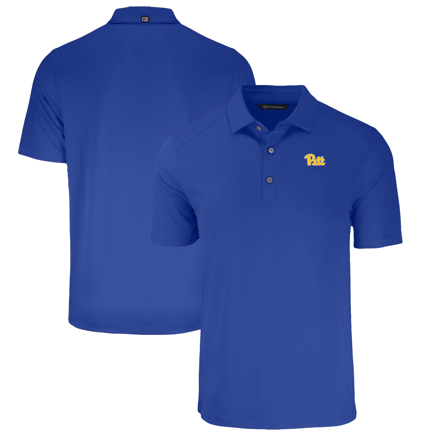 Men's Cutter & Buck Royal Pitt Panthers Big & Tall Forge Eco Stretch Recycled Polo