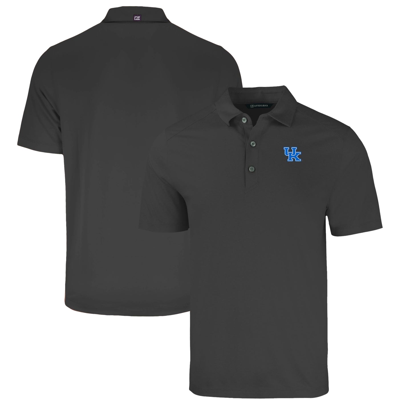 Men's Cutter & Buck Heather Black Kentucky Wildcats Big & Tall Forge Eco Stretch Recycled Polo
