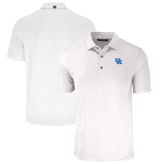 Men's Cutter & Buck White Kentucky Wildcats Big & Tall Forge Eco Stretch Recycled Polo