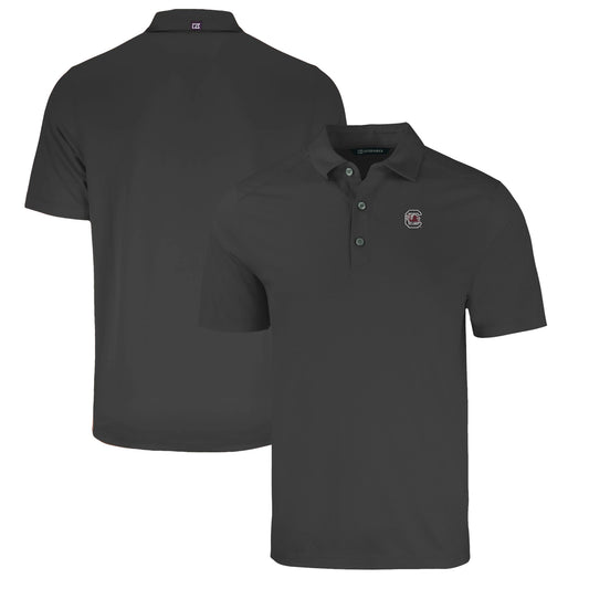 Men's Cutter & Buck Heather Black South Carolina Gamecocks Big & Tall Forge Eco Stretch Recycled Polo