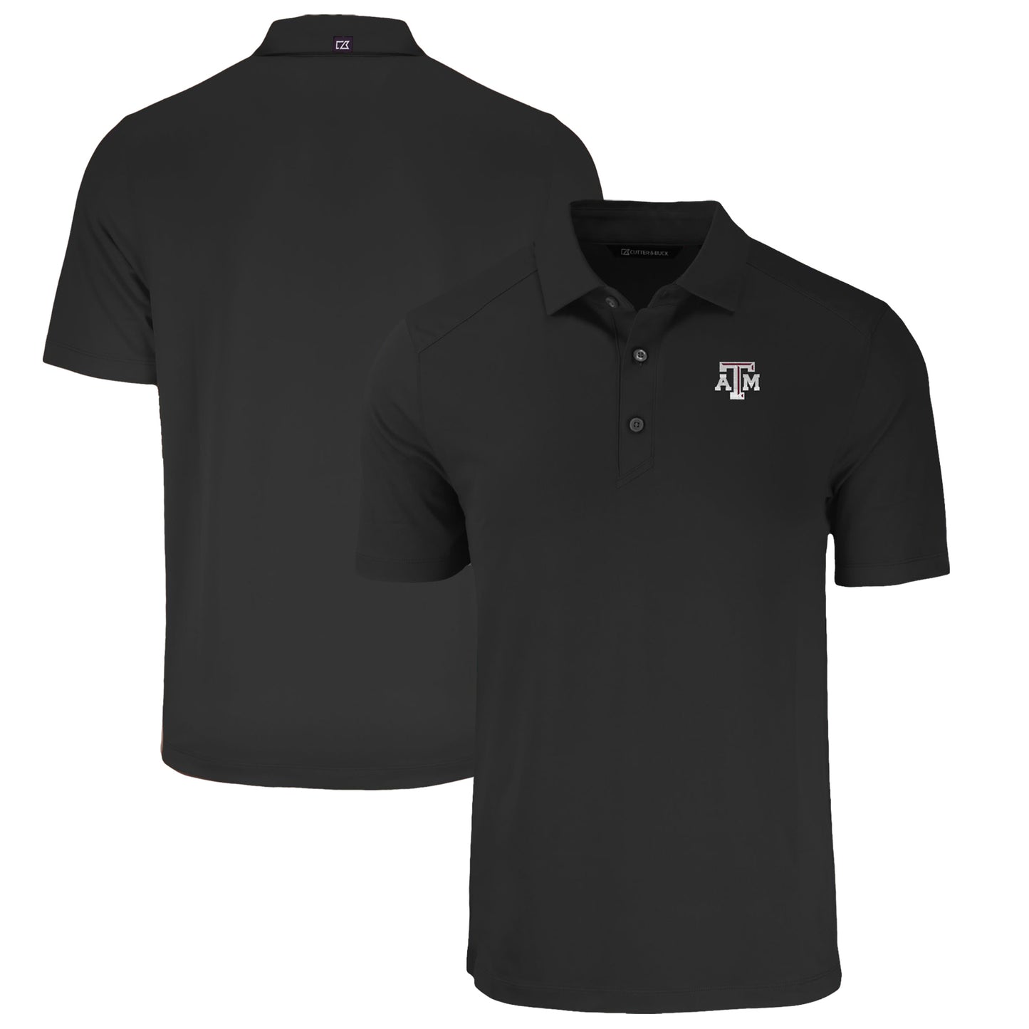 Men's Cutter & Buck Black Texas A&M Aggies Big & Tall Forge Eco Stretch Recycled Polo