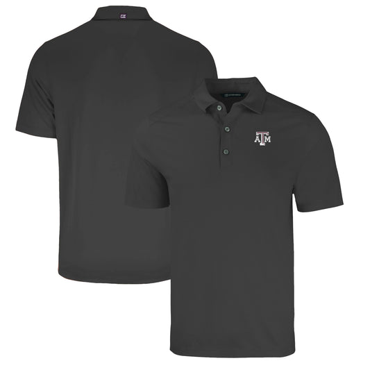 Men's Cutter & Buck Heather Black Texas A&M Aggies Big & Tall Forge Eco Stretch Recycled Polo