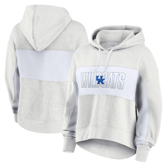 Women's Fanatics Oatmeal Kentucky Wildcats Up For It Pullover Hoodie