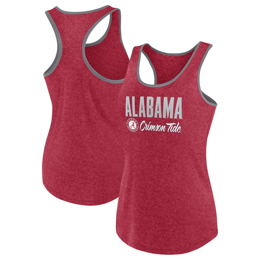 Women's Fanatics Heather Crimson Alabama Crimson Tide Fuel Racerback Tank Top