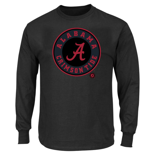 Men's Profile Black Alabama Crimson Tide Big & Tall Pop Long Sleeve T-Shirt