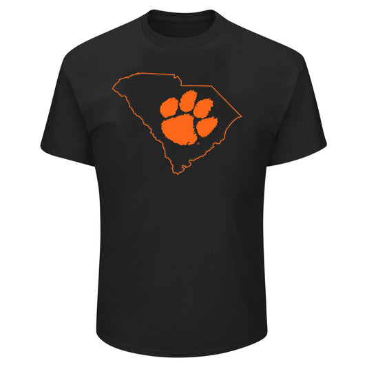 Men's Profile Black Clemson Tigers Big & Tall Pop T-Shirt