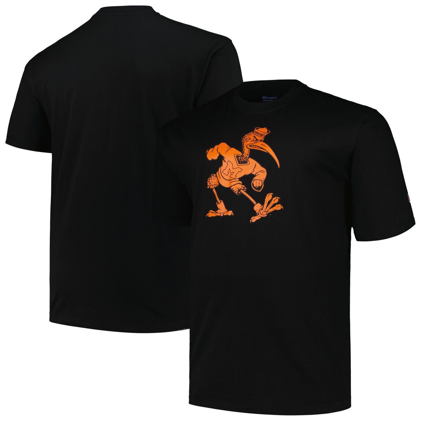 Men's Profile Black Miami Hurricanes Big & Tall Pop T-Shirt