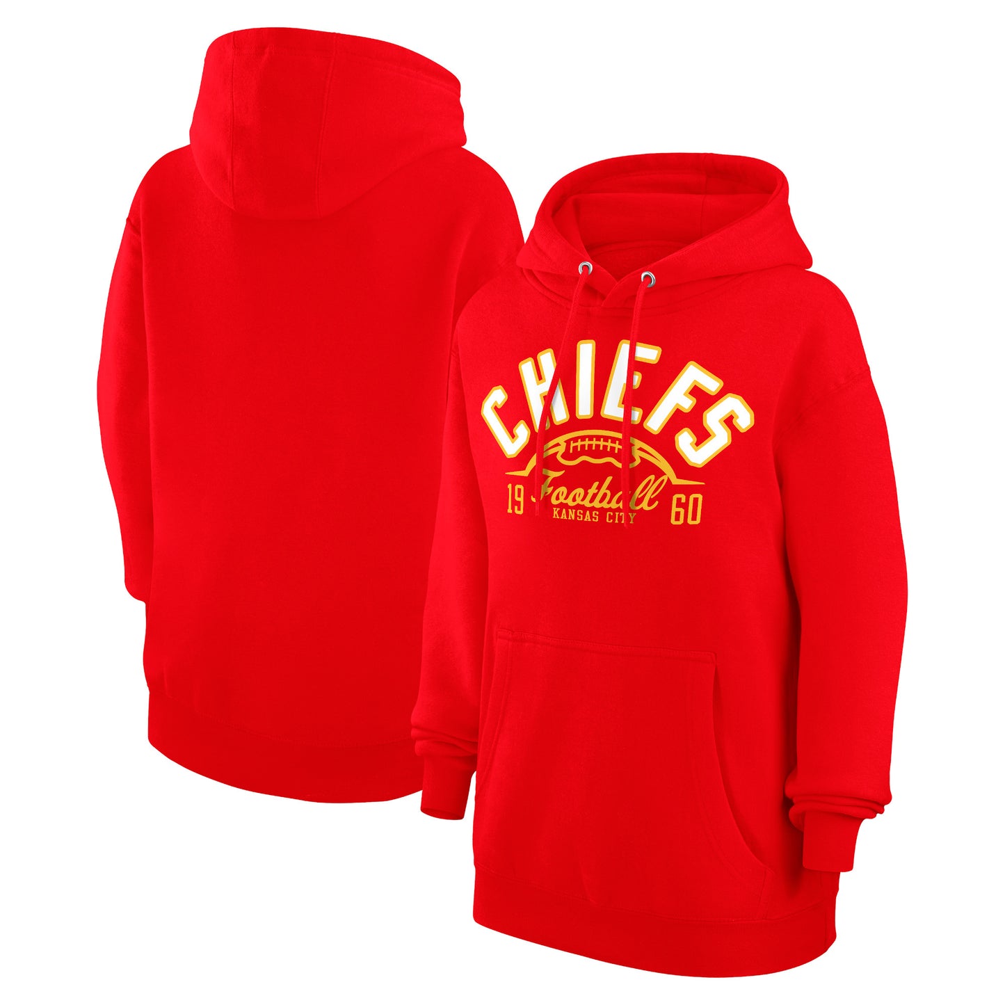 Unisex Starter  Red Kansas City Chiefs Half Ball Team Fleece Pullover Hoodie