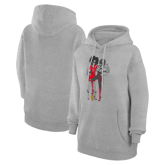 Women's G-III 4Her by Carl Banks  Heather Gray Atlanta Falcons Football Girls Graphic Pullover Hoodie