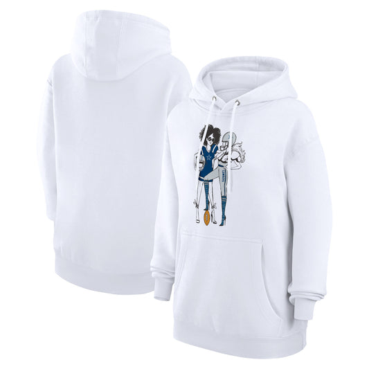 Women's G-III 4Her by Carl Banks  White Dallas Cowboys Football Girls Graphic Pullover Hoodie