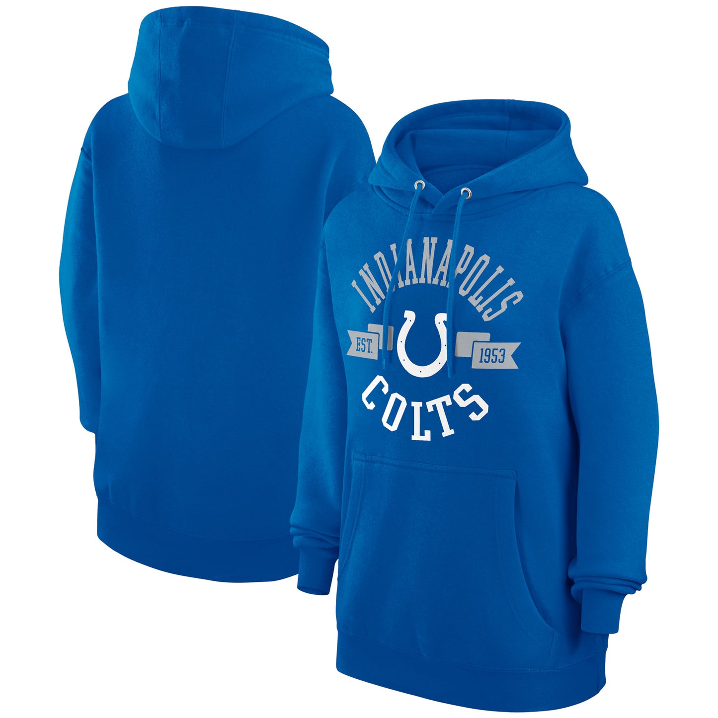 Women's G-III 4Her by Carl Banks Royal Indianapolis Colts City Graphic Team Fleece Pullover Hoodie