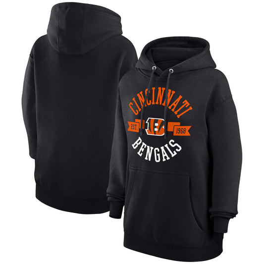 Women's G-III 4Her by Carl Banks Black Cincinnati Bengals City Graphic Team Fleece Pullover Hoodie
