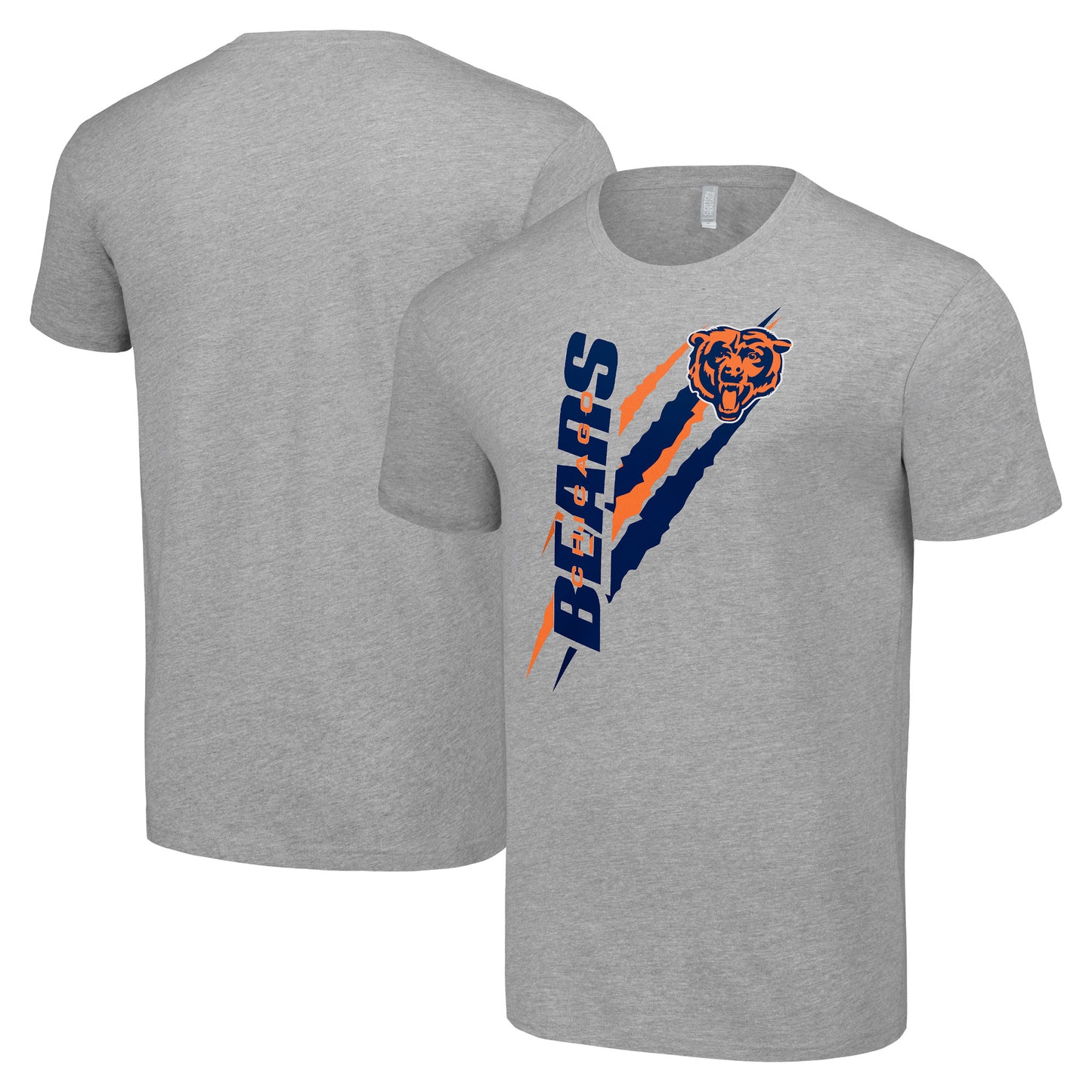 Men's Starter  Heather Gray Chicago Bears Color Scratch T-Shirt