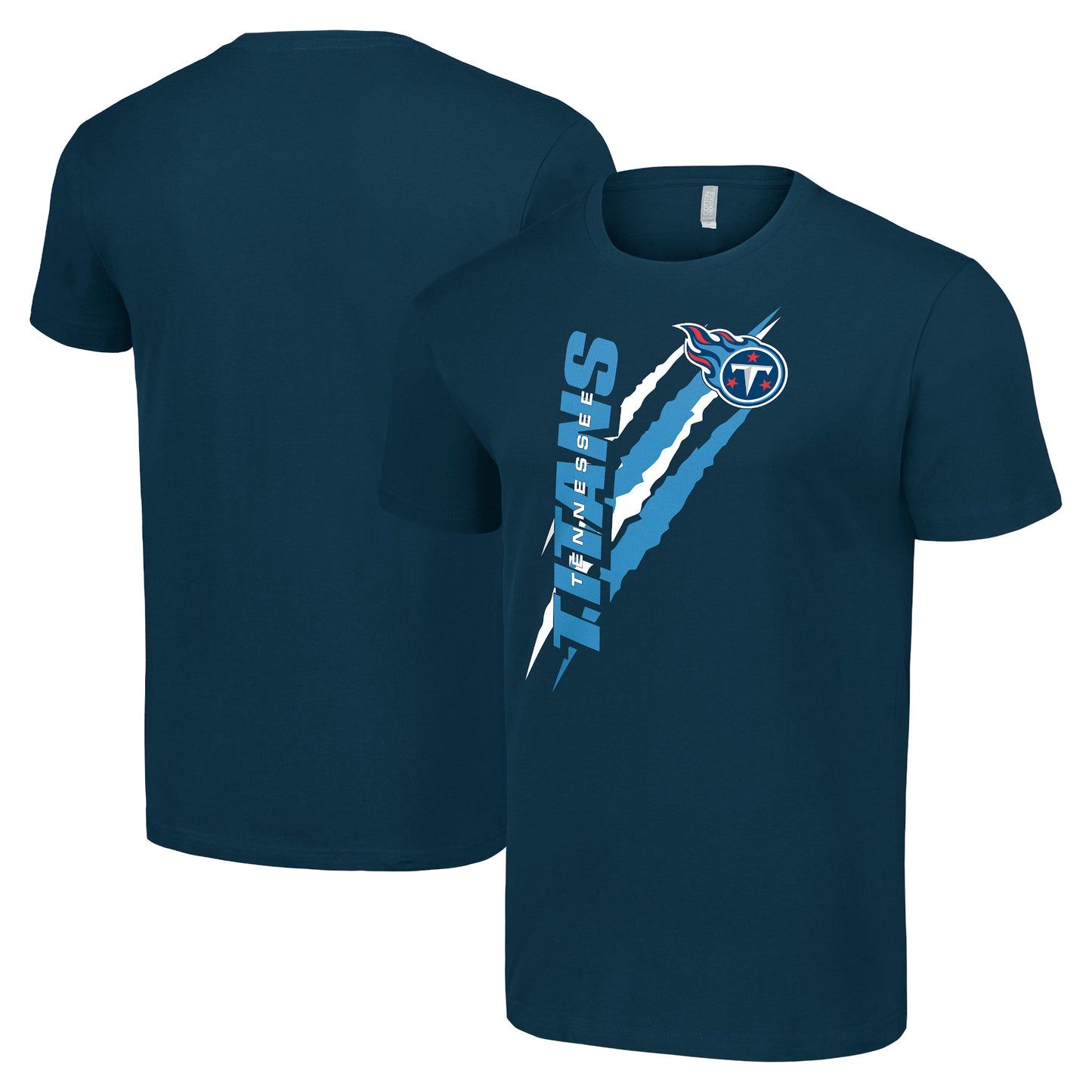 Men's Starter  Navy Tennessee Titans Color Scratch T-Shirt