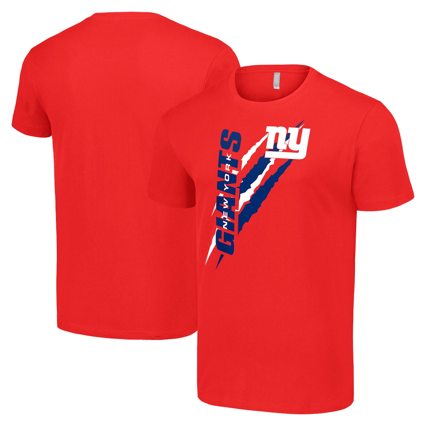 Men's Starter  Red New York Giants Color Scratch T-Shirt