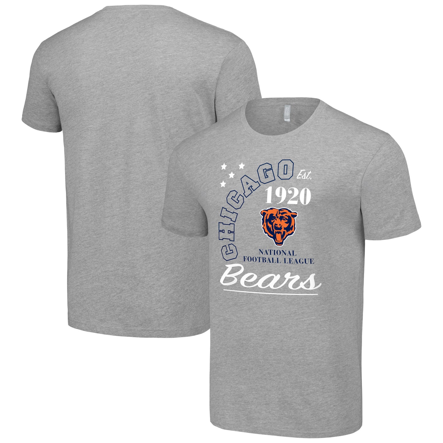 Men's Starter  Heather Gray Chicago Bears City Arch Team T-Shirt