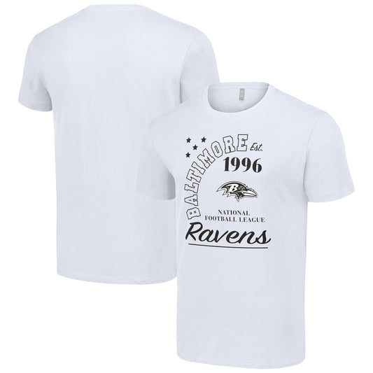 Men's Starter  White Baltimore Ravens City Arch Team T-Shirt