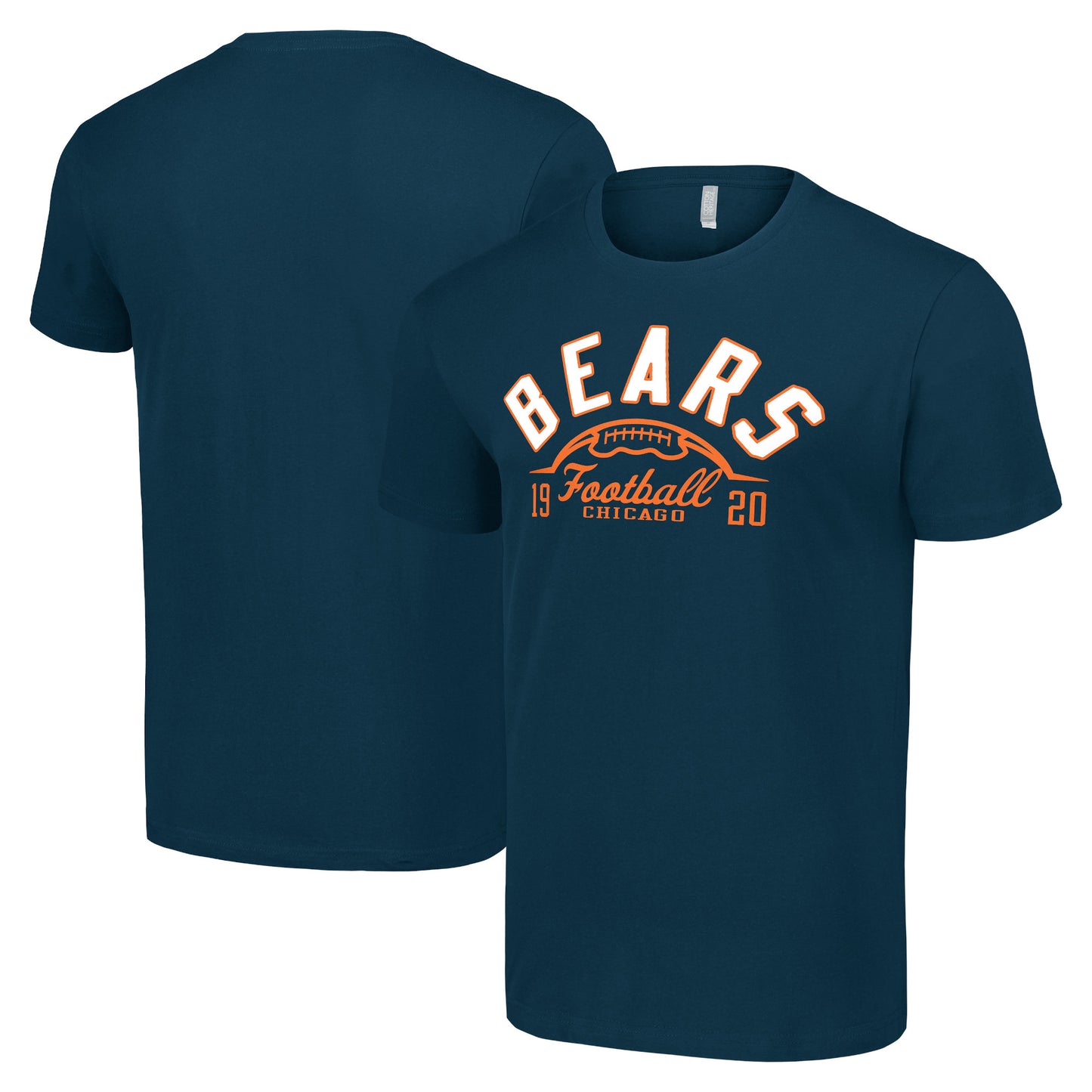 Men's Starter  Navy Chicago Bears Half Ball Team T-Shirt