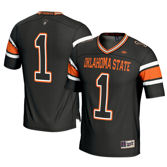 Men's GameDay Greats #1 Black Oklahoma State Cowboys Football Jersey