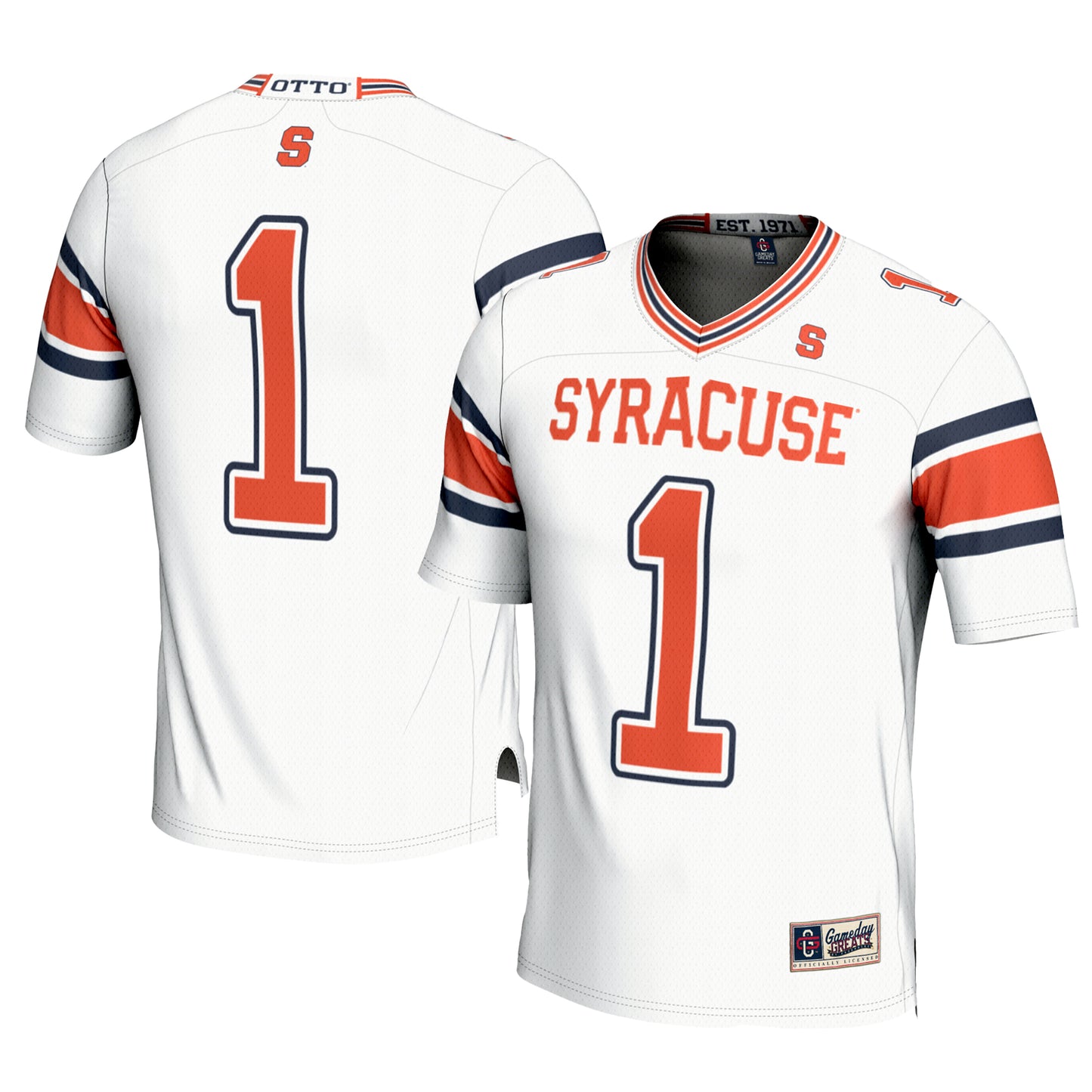 Men's GameDay Greats #1 White Syracuse Orange Football Jersey