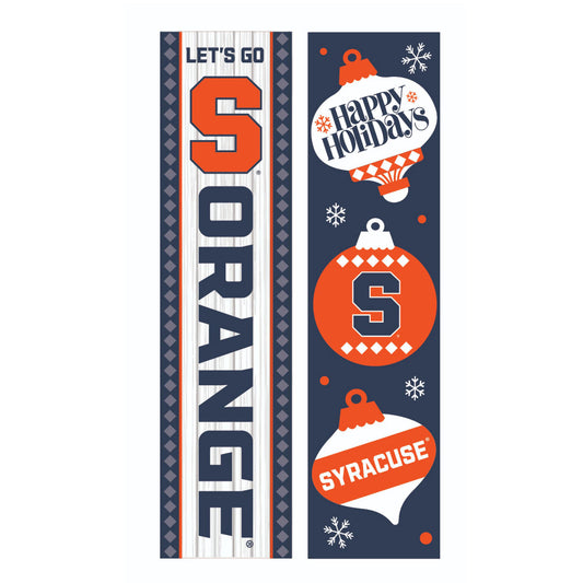 Syracuse Orange 47" Double Sided Christmas Leaner Fan Sign