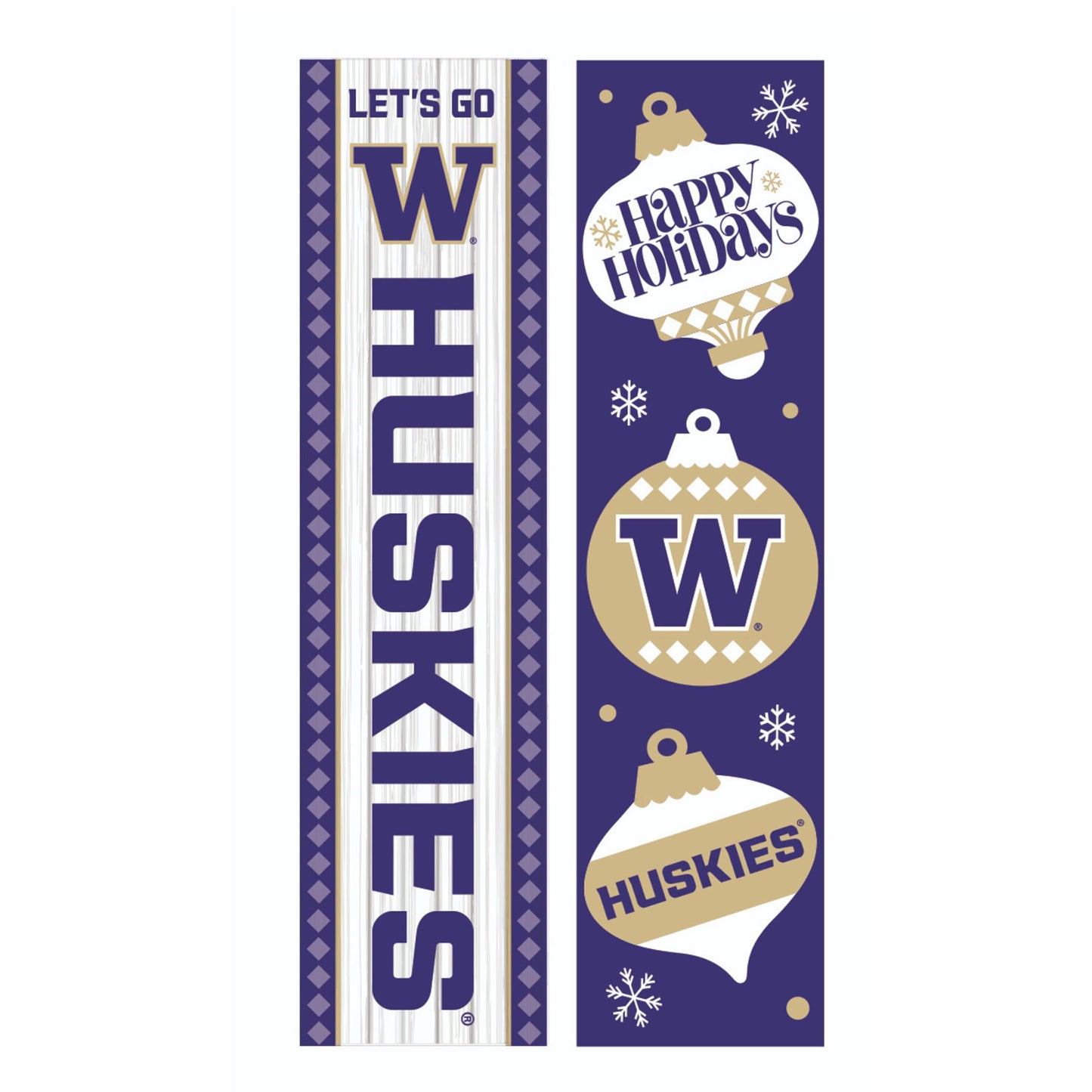 Washington Huskies 47" Double Sided Christmas Leaner Fan Sign