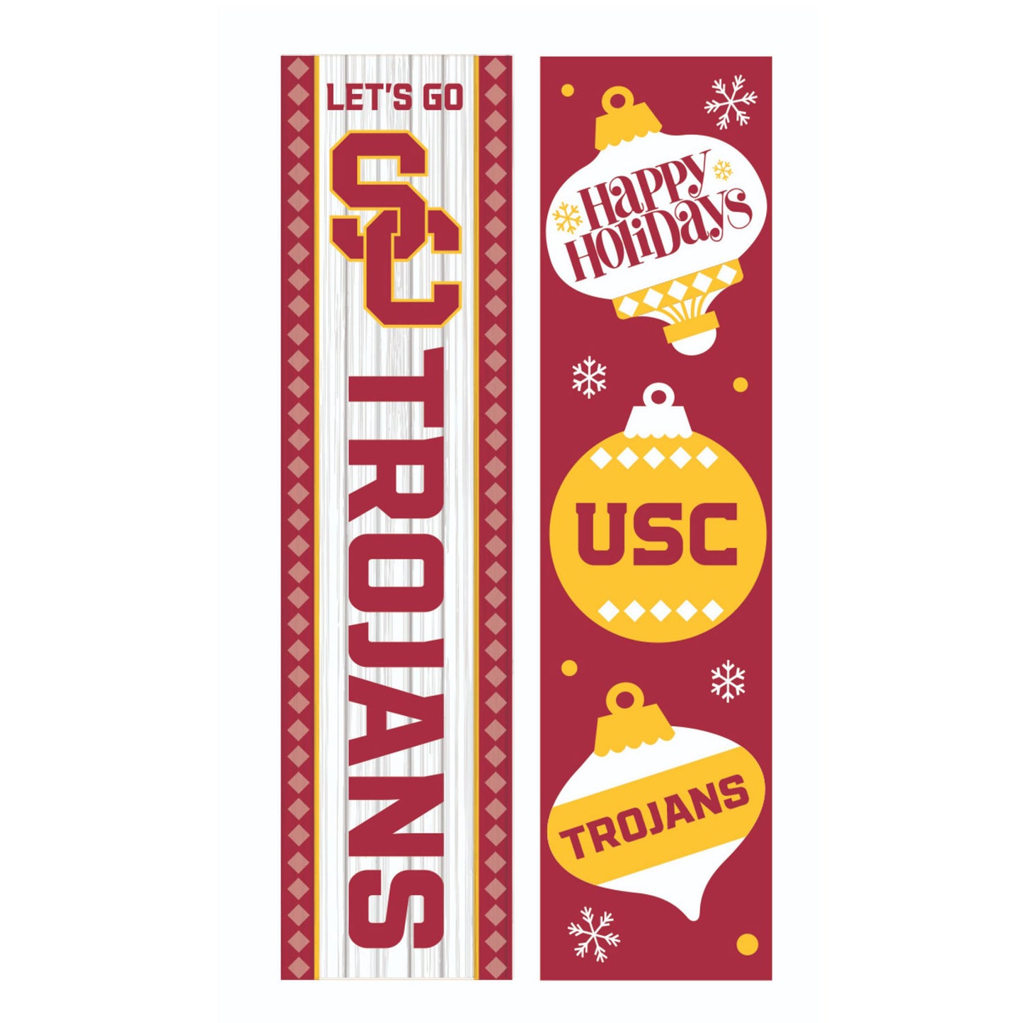 USC Trojans 47" Double Sided Christmas Leaner Fan Sign