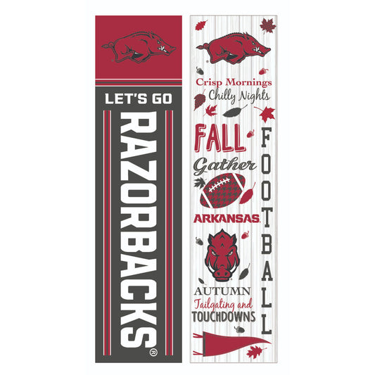 Arkansas Razorbacks 47" Double Sided Fall Leaner Fan Sign