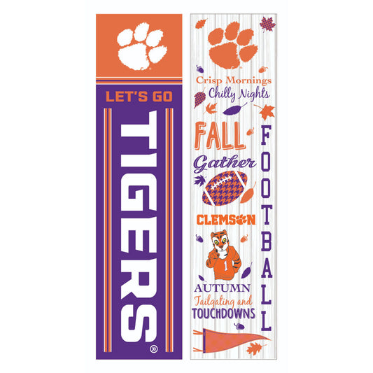 Clemson Tigers 47" Double Sided Fall Leaner Fan Sign