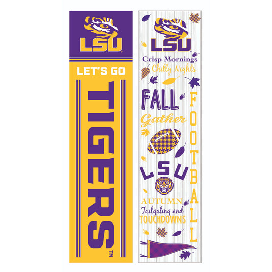 LSU Tigers 47" Double Sided Fall Leaner Fan Sign