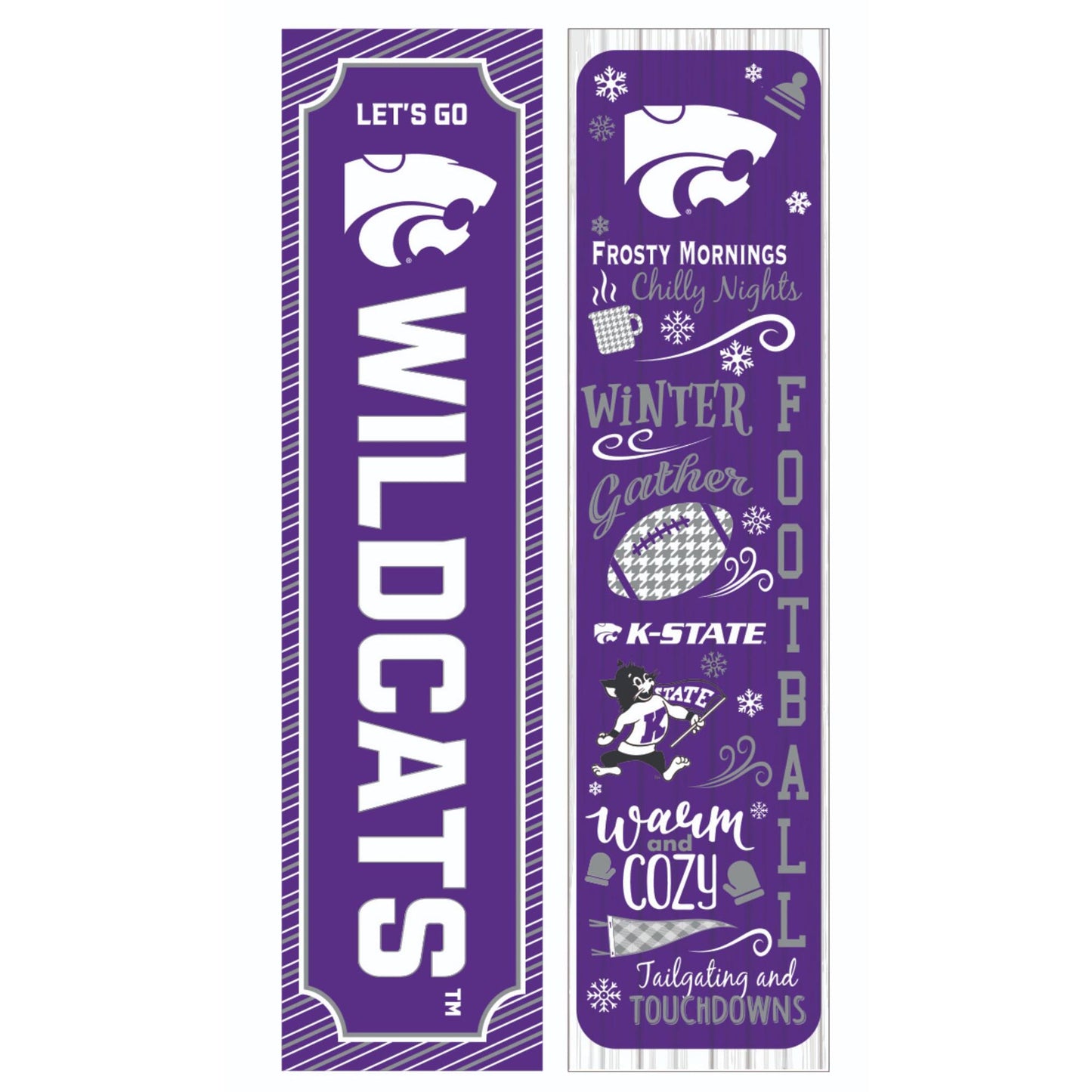 Kansas State Wildcats 47" Double Sided Winter Leaner Fan Sign