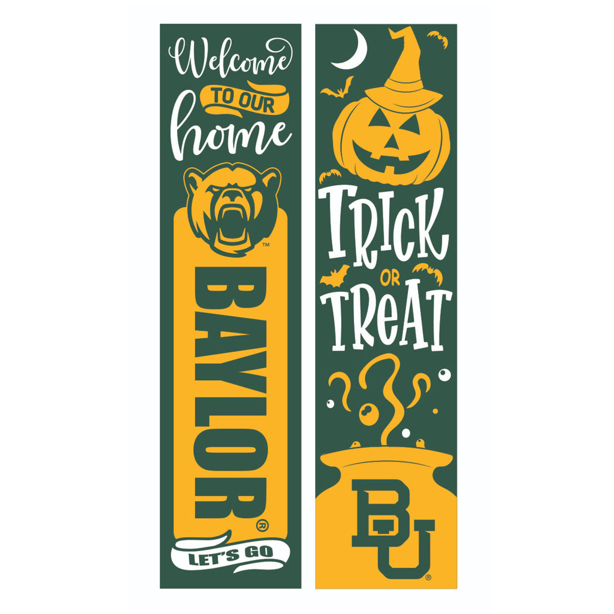 Baylor Bears 47" Double Sided Halloween Leaner Fan Sign