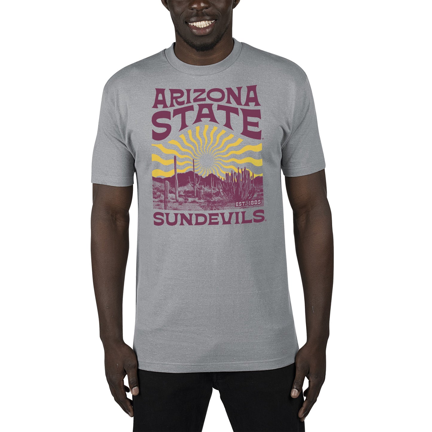 Men's Uscape Apparel Gray Arizona State Sun Devils Sustainable Renew T-Shirt