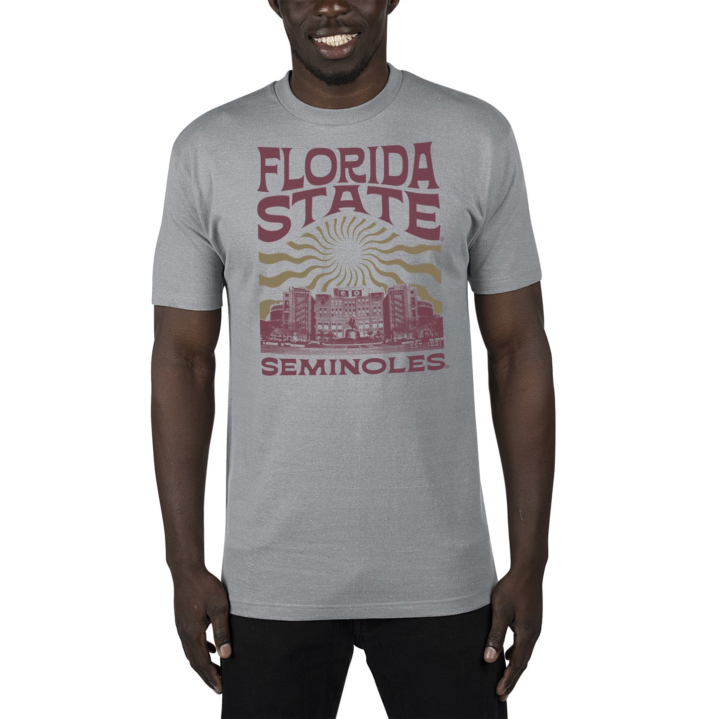 Men's Uscape Apparel Gray Florida State Seminoles Sustainable Renew T-Shirt