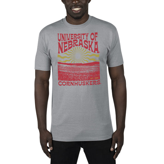 Men's Uscape Apparel Gray Nebraska Huskers Sustainable Renew T-Shirt