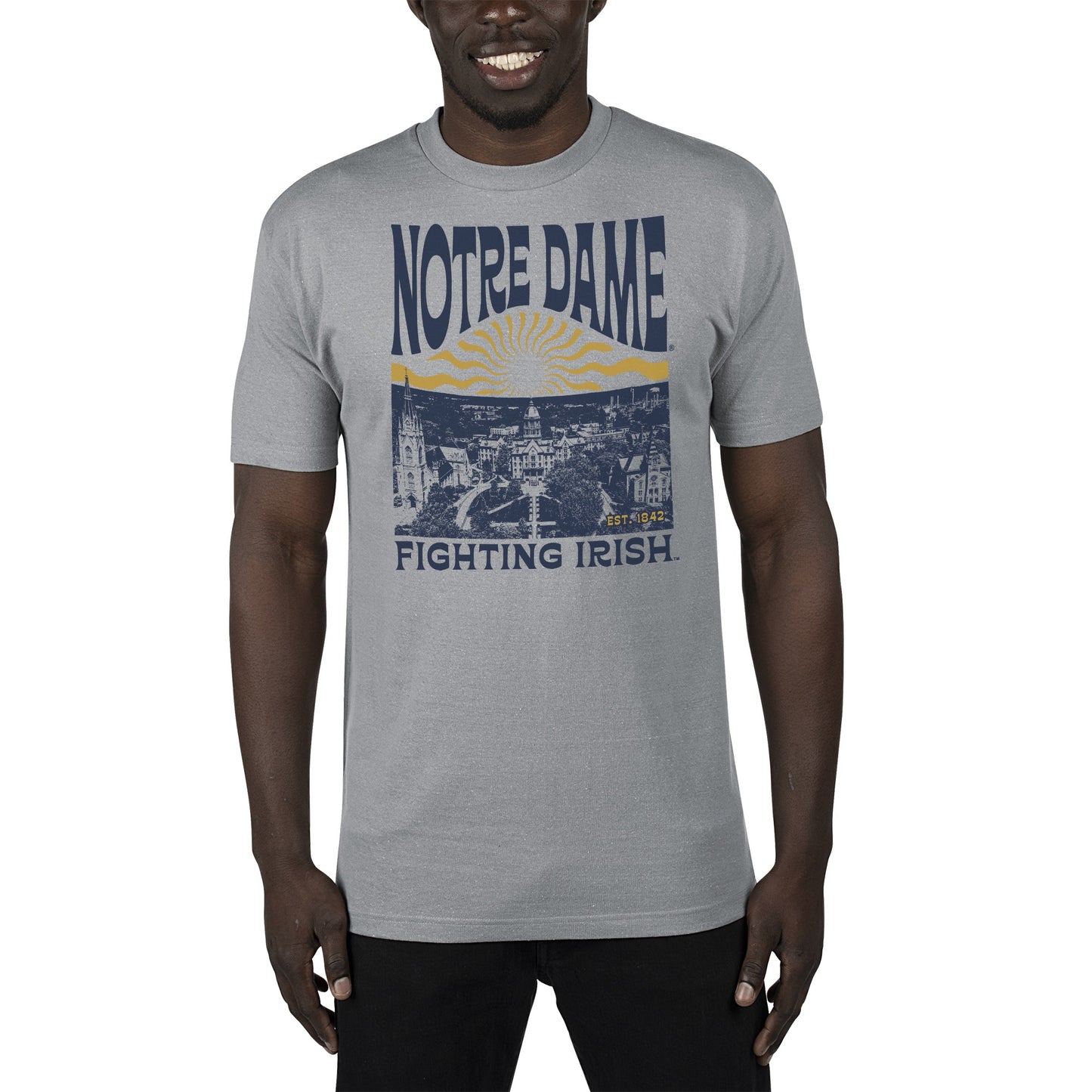 Men's Uscape Apparel Gray Notre Dame Fighting Irish Sustainable Renew T-Shirt